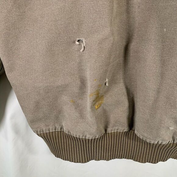 Carhartt Jacket Men's XXL Tall Grey Full Zip Fleece Lined Drawstring Pockets - Picture 13 of 16